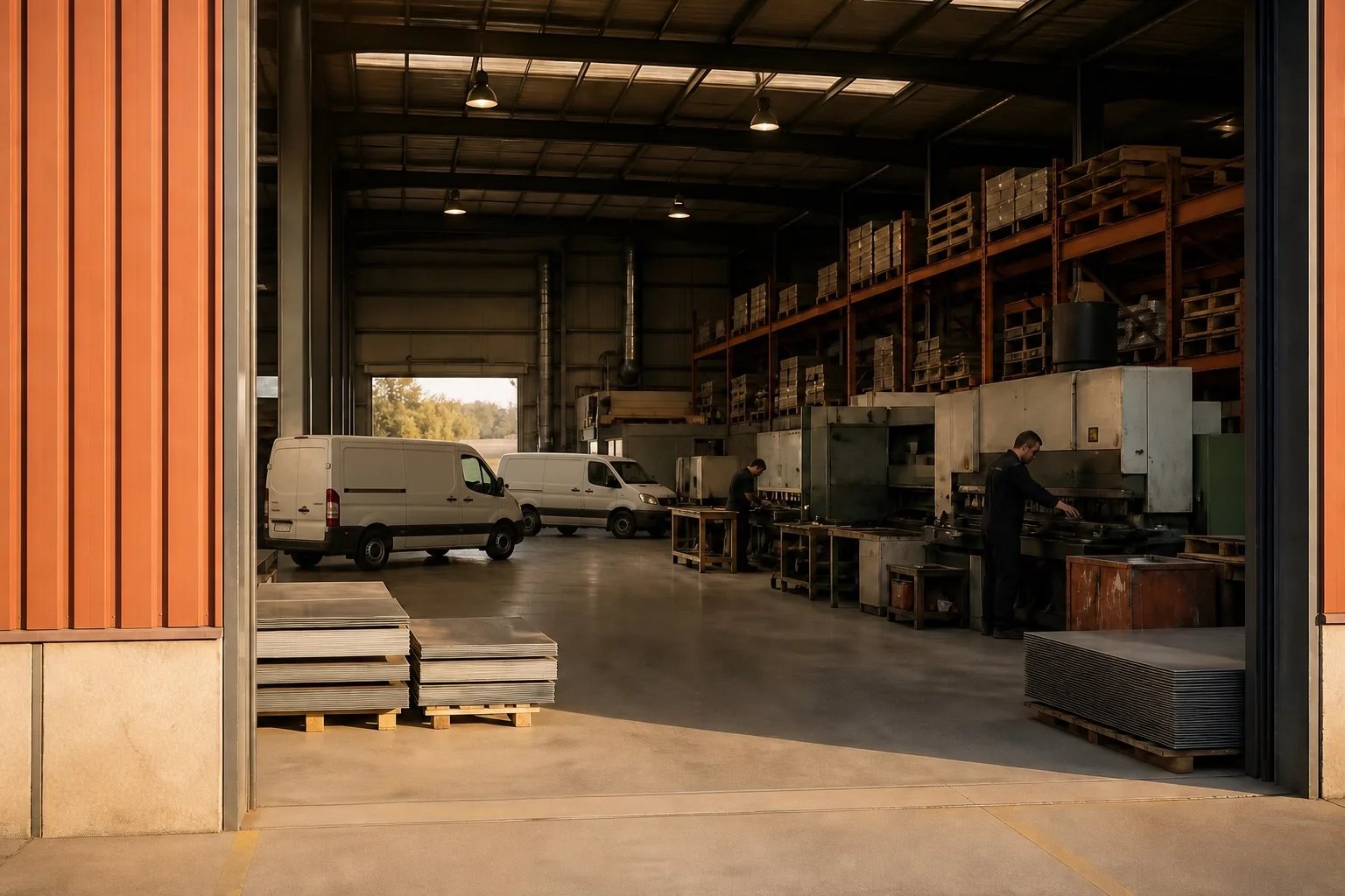 Reviewing a company's premises and assets.